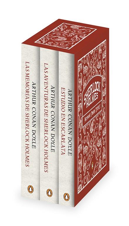 Estudio en escarlata ; Las aventuras de Sherlock Holmes ; Las memorias de Sherlock Holmes (estoig 3 volums) | 9788491055143 | Arthur Conan Doyle