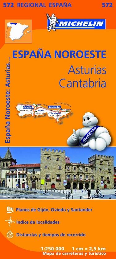 España noroeste : Asturias ; Cantabria (1:250.000) | 9782067184152