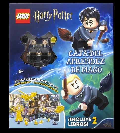 Lego Harry Potter :  la caja del aprendiz de mago (2 llibres + figures) | 9788408253006