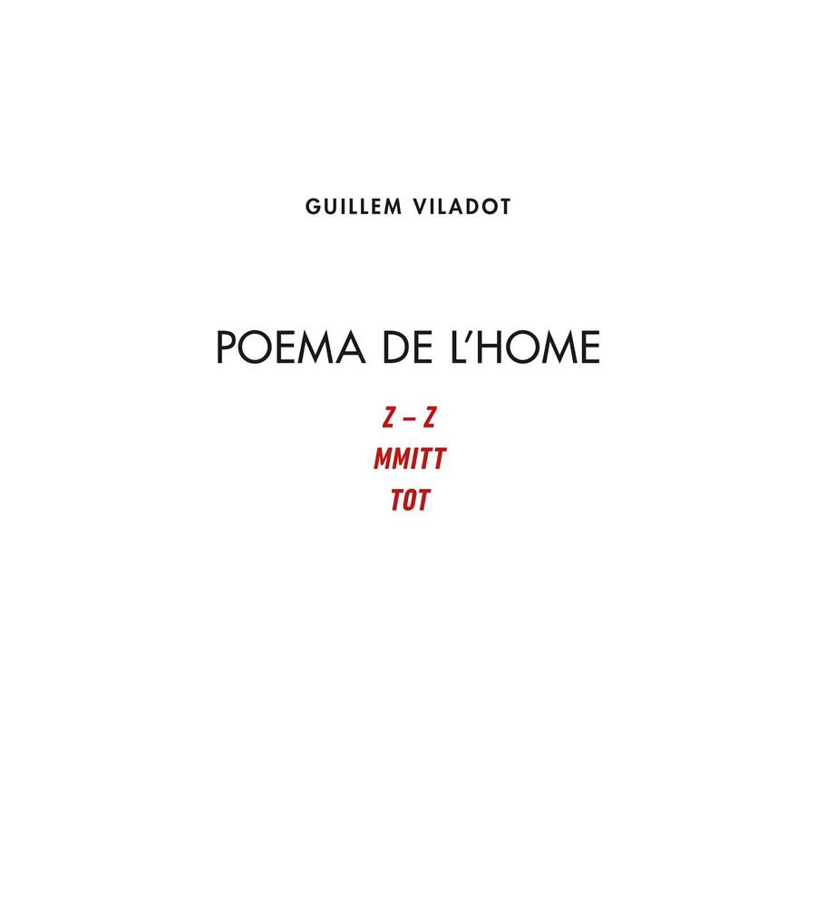 Poema de l'home | 9788413033822 | Guillem Viladot