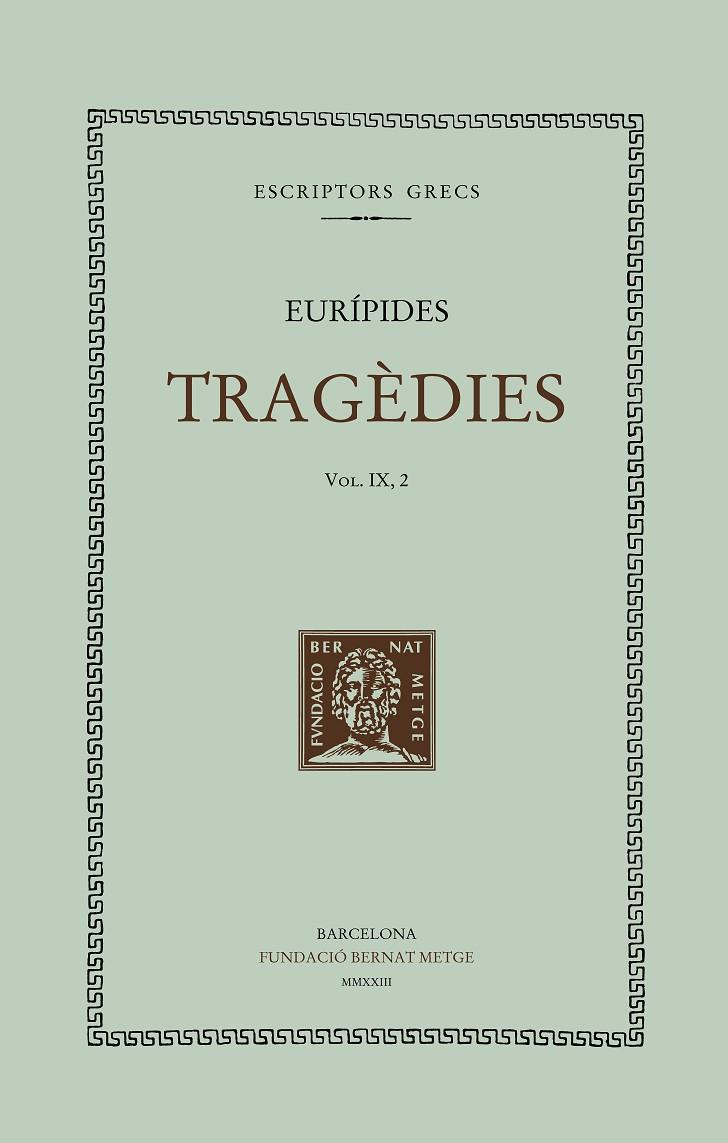 Tragèdies IX 2 : Ifigenia a l'Àulida | 9788498594287 | Eurípides