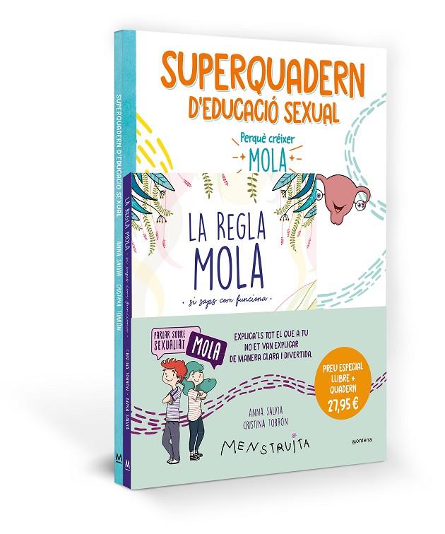 La regla mola ; Superquadern d'educació sexual (2 volums) | 9788419975065 | Anna Salvia ; Cristina Torrón (Menstruita)