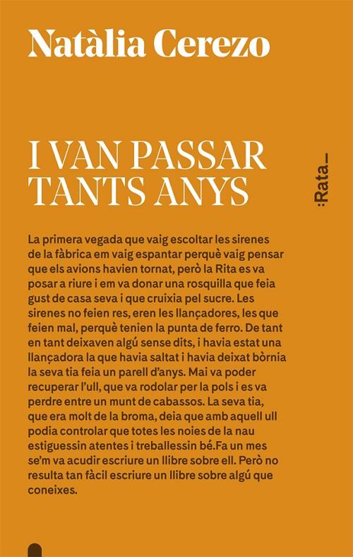 I van passar tants anys | 9788416738045 | Natàlia Cerezo