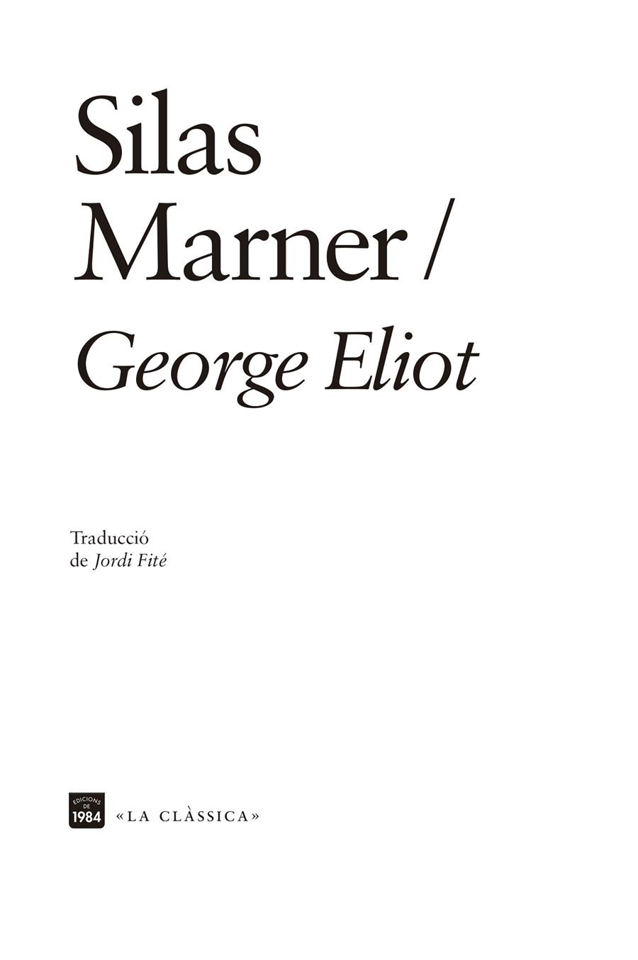 Silas Marner : el teixidor de Raveloe | 9788418858420 | George Eliot