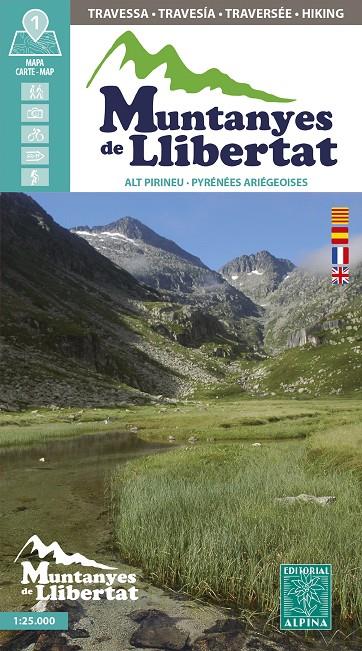 Muntanyes de Llibertat : Alt Pirineu, Pyrénées Ariégeoises (1:25.000) | 9788470111228