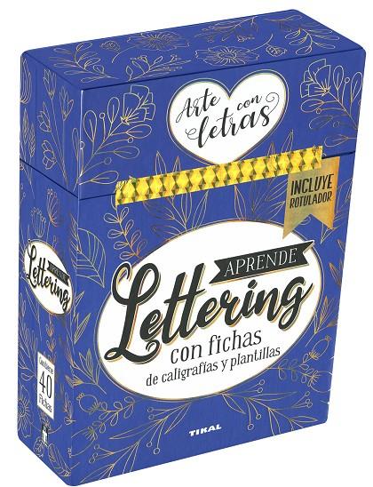 Aprende lettering con fichas de caligrafías y plantillas | 9788499285078