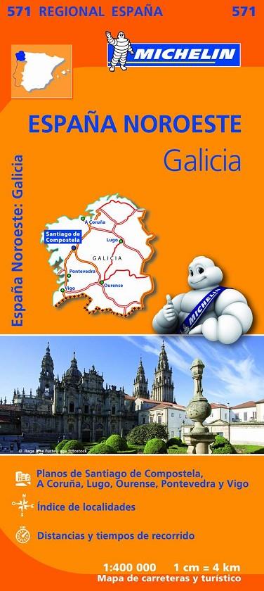 España noroeste : Galicia (1:400.000) | 9782067184107