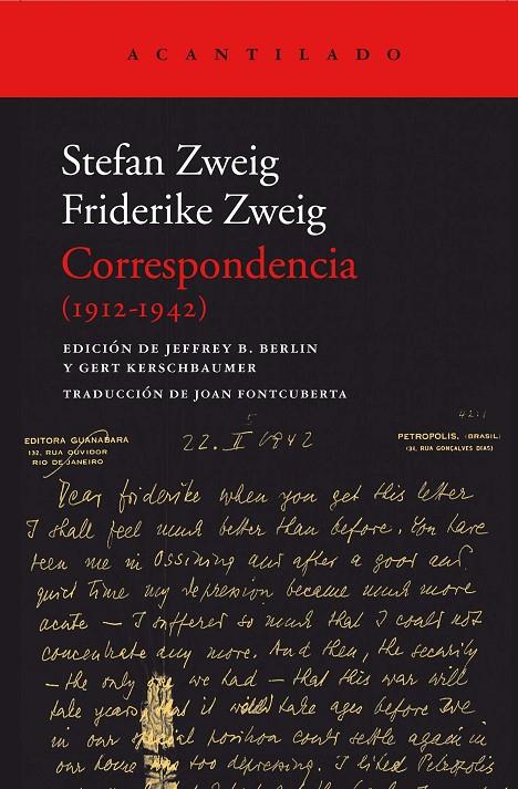 Correspondencia 1912-1942 | 9788416748181 | Stefan Zweig ; Friedericke Zweig