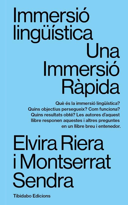 Immersió lingüística | 9788413479781 | Elvira Riera ; Montserrat Sendra