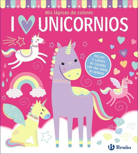 I love unicornios (+ 5 llapis de colors) | 9788469665558