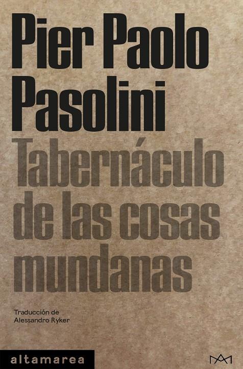 Tabernáculo de las cosas mundanas | 9788419583611 | Pier Paolo Pasolini