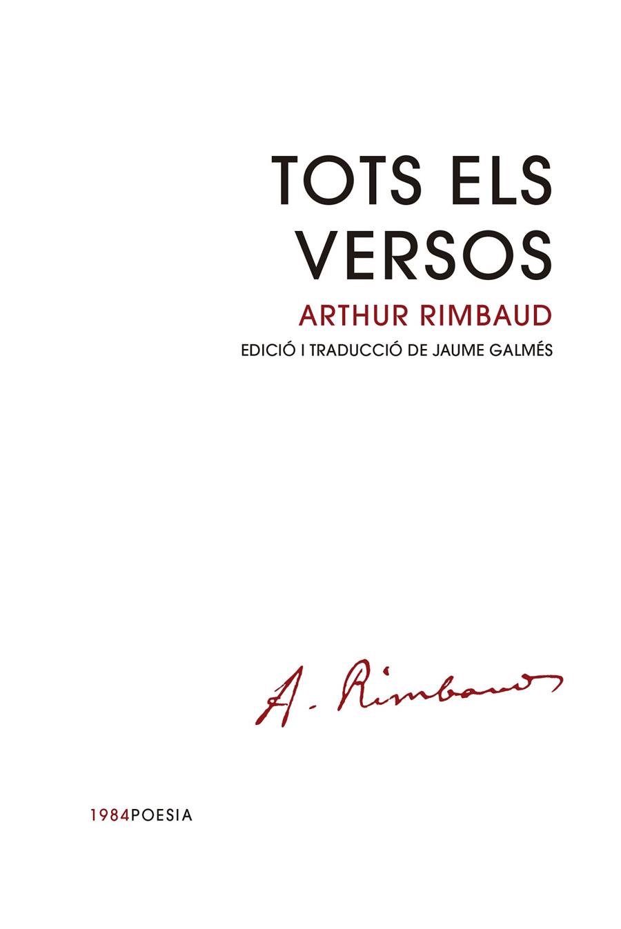 Tots els versos | 9788418858833 | Arthur Rimbaud