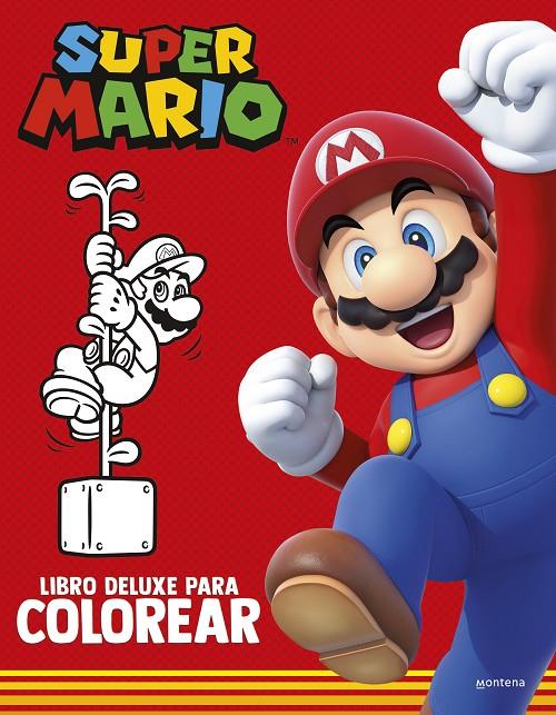 Super Mario : Libro deluxe para colorear | 9788419975539