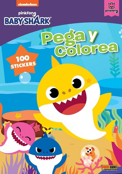 Baby shark : pega y colorea | 9788427872219