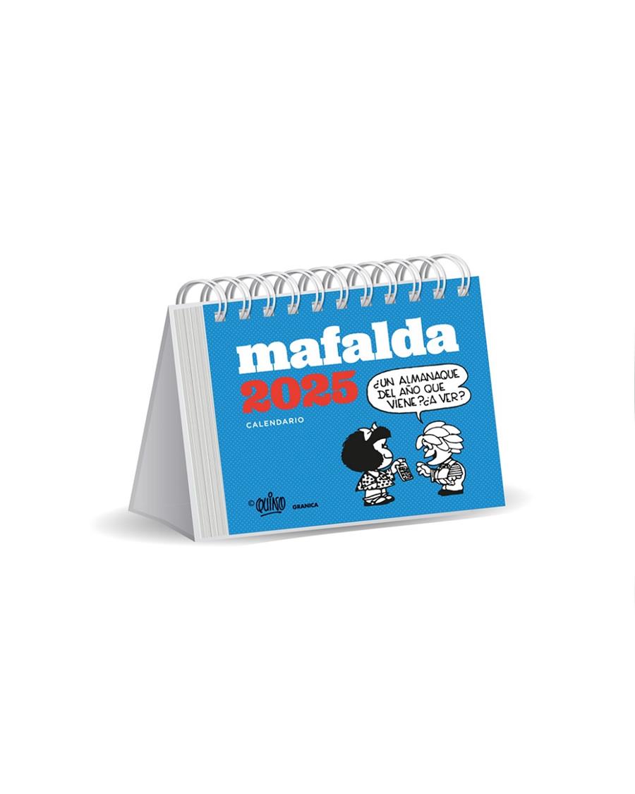 Calendario 2025 : Mafalda (sobretaula) (blau) | 9786316544384 | Quino