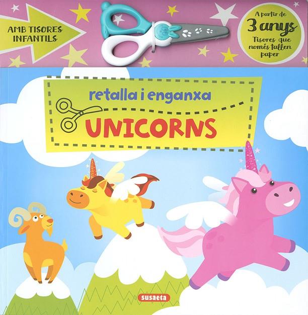 Retalla i enganxa unicorns (+ tisores) | 9788411968690