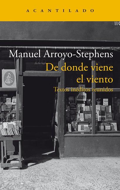 De donde viene el viento | 9788419036964 | Manuel Arroyo-Stephens