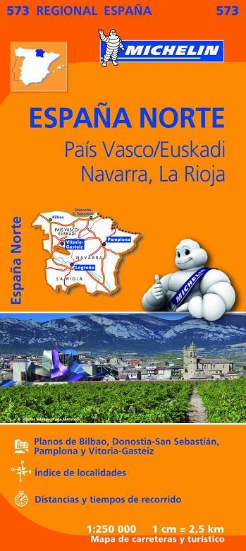 España norte : País Vasco (Euskadi) ; Navarra ; La Rioja (1:250.000) | 9782067184206