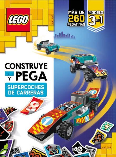 Lego : construye y pega supercoches de carreras | 9791259570123