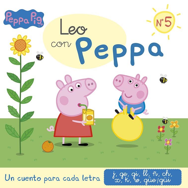 Leo con Peppa 5 : Un cuento para cada letra j, ge, gi, ll, ñ, ch, x, k, w, güe/güi | 9788448858995